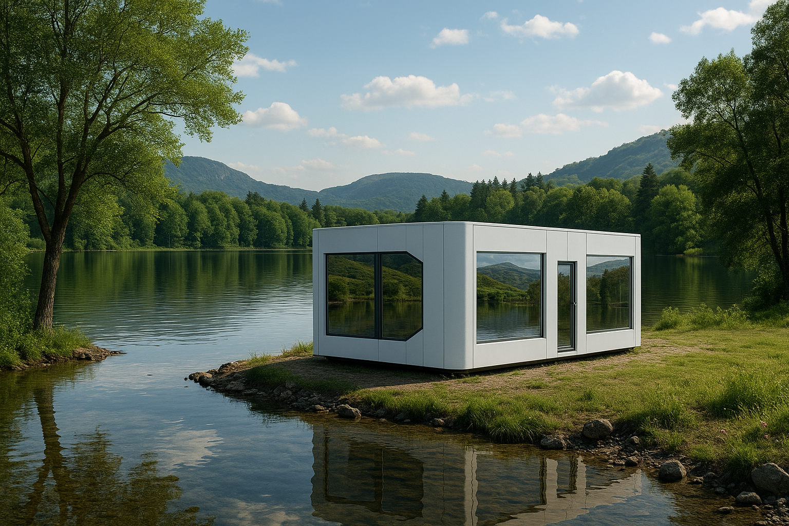 Domo house by a lake