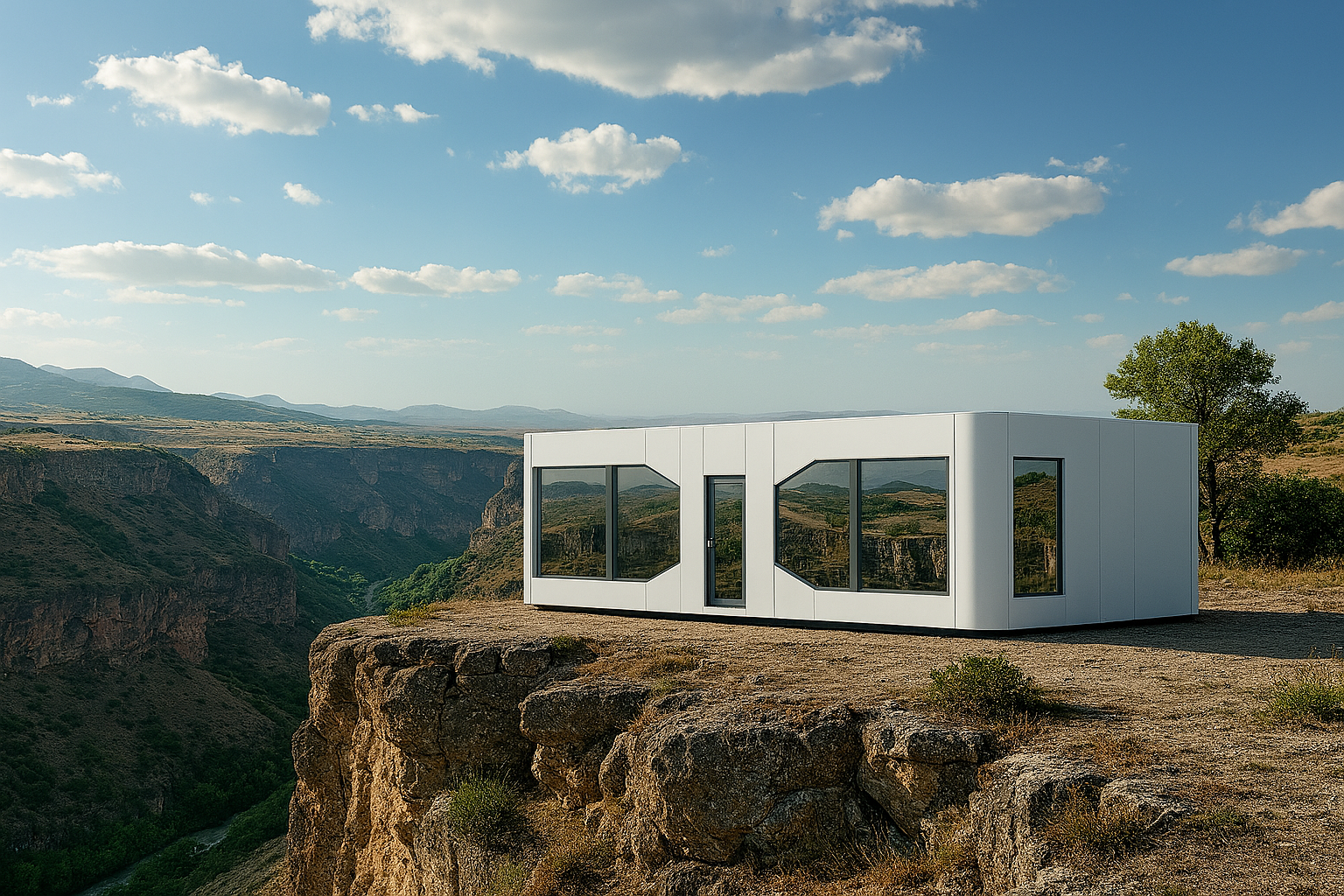 Domo Capsule House on a cliff