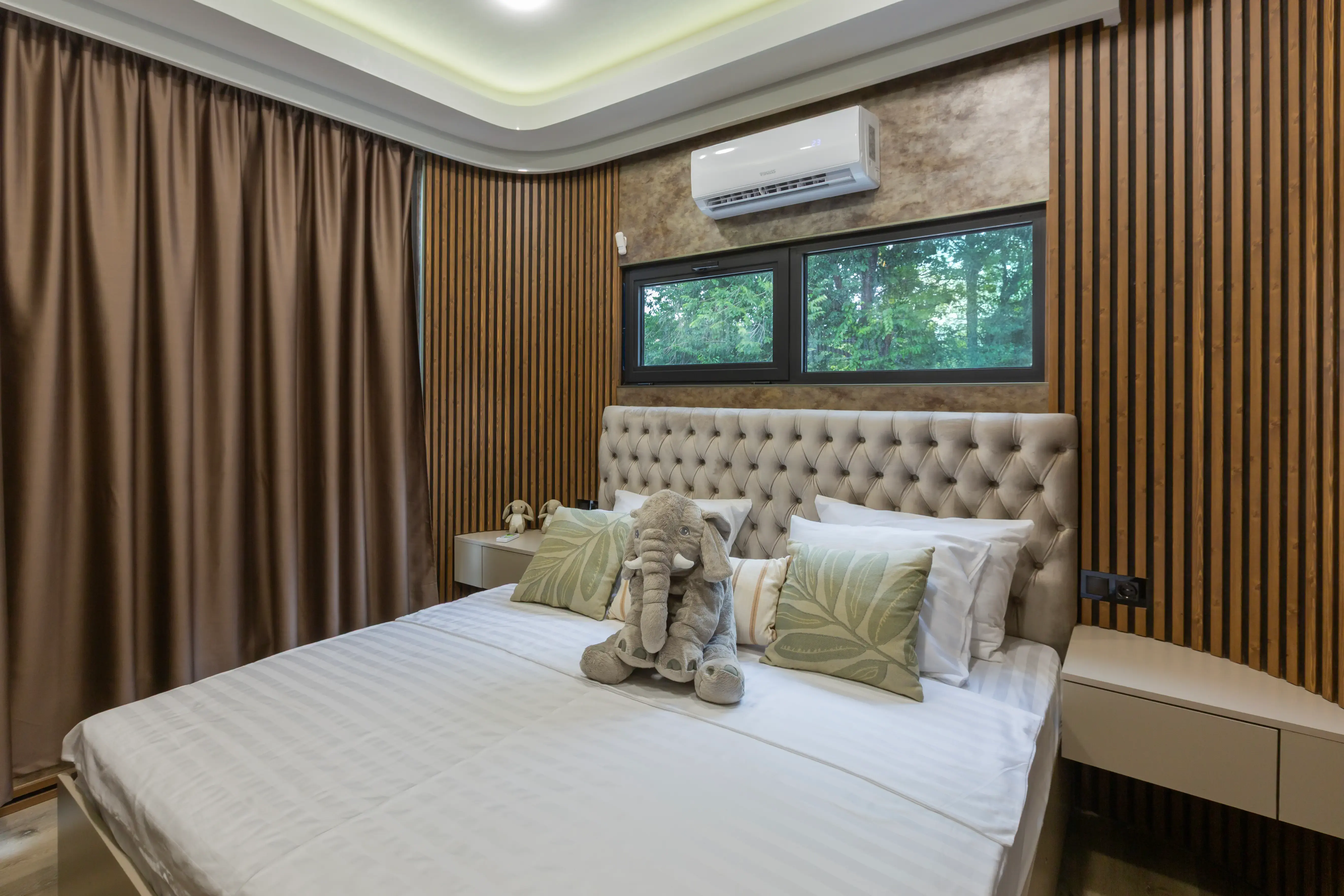 Domo house interior bedroom with air conditioner